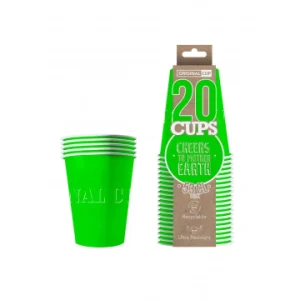 Nouveau Lot De 20 Gobelets Cups Verts 53 Cl Carton 6