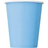 soldes magasin Lot De 50 Gobelets Jetables En Carton Bleu Clair 20 Cl 10