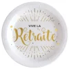 achetez Lot De 10 Assiettes Vive La Retraite 23 Cm 7