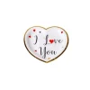 prix pas cher Lot De 8 Assiettes Cœurs I Love You 19,5 Cm 5