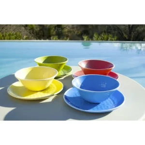 livraison la plus rapide Les Jardins De La Comtesse Assiette à Dessert Bleue 23 Cm – Lot De 2 13