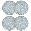 Maisons Du Monde Assiette à Dessert En Grès Blanc Motifs Graphiques Bleus – Lot De 4 à prix d'occasion 13