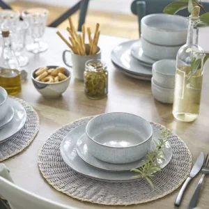 Meilleur Service Maisons Du Monde Assiette à Dessert En Grès Gris Clair – Lot De 6 10