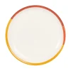 Maisons Du Monde Assiette à Dessert En Grès Jaune, Rouge, Et Beige – Lot De 6 prix de gros 22