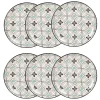 Maisons Du Monde Assiette à Dessert En Grès Motifs Graphiques Bleu Gris, Verts Et Blancs – Lot De 6 mode 22