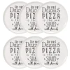 Large choix en ligne Maisons Du Monde Assiette à Pizza En Porcelaine Blanche Imprimée – Lot De 6 13