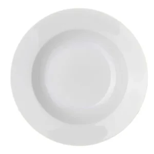 marque pas cher Wadiga Assiette à Soupe En Porcelaine Blanche D21cm – Lot De 12 6