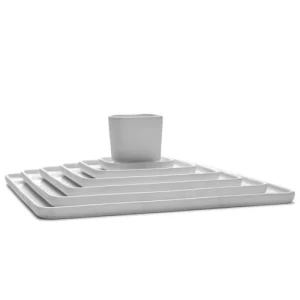 Serax Assiette Carrée En Porcelaine Blanche 20x20cm pas cher 12