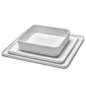 Serax Assiette Carrée En Porcelaine Blanche 28x28cm Réductions 12