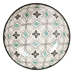 Maisons Du Monde Assiette Creuse En Grès Motifs Graphiques Bleu Gris, Verts Et Blancs – Lot De 2 online boutique 10