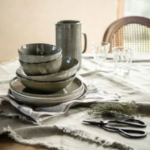 Maisons Du Monde Assiette Creuse En Grès Vert – Lot De 6 soldes de Noël 15