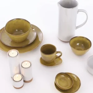 achetez pas cher Mica Decorations Assiette De Diner En Céramique Ocre D26,5 12