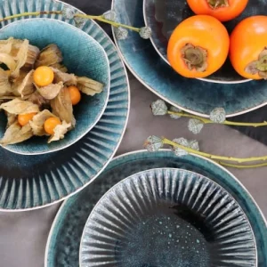 Kare Design Assiette En Grès Bleu D21 – Lot De 4 vente en ligne pas cher 9