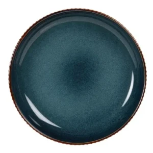 magasin paris Maisons Du Monde Assiette En Grès Bleu Et Marron – Lot De 2 10