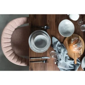 Retour gratuit en magasin. Kare Design Assiette Plate En Céramique Grise D20 – Lot De 4 9