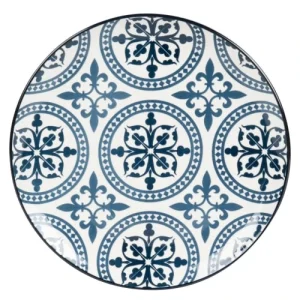 Maisons Du Monde Assiette Plate En Faïence Bleue Et Blanche Motifs Graphiques – Lot De 6 boutique en ligne france 7