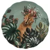 soldes luxe Maisons Du Monde Assiette Plate En Faïence Multicolore Motif Tropical Et Lynx – Lot De 6 5