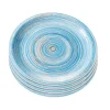 boutiqued en ligne Kare Design Assiette Plate En Grès Bleu D19 – Lot De 4 22