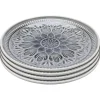 vente à bas prix Kare Design Assiette Plate En Grès Gris D21 – Lot De 4 5