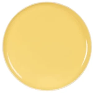 Maisons Du Monde Assiette Plate En Grès Jaune vente pas cher en ligne 9