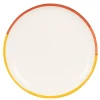 Maisons Du Monde Assiette Plate En Grès Jaune, Rouge, Et Beige magasin france 17