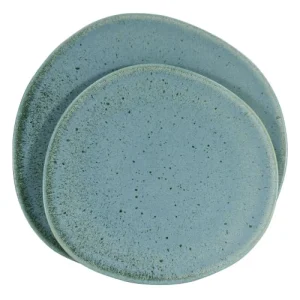 Sibo Homeconcept Assiette Plate En Grès Réactif Bleu 27 Cm – Lot De 6 pas cher 6