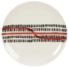 garantis authentique Maisons Du Monde Assiette Plate En Porcelaine Blanche Motifs Graphiques Noirs Et Rouges – Lot De 6 7