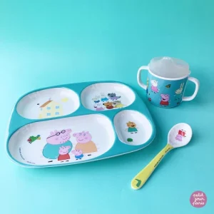 Petit Jour Paris Assiette Plateau à Compartiments Peppa Pig en france 15