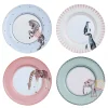 boutique en ligne france Yvonne Ellen Assiettes Animaux En Porcelaine D27cm – Lot De 4 22