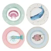 marque moins cher Yvonne Ellen Assiettes En Porcelaine Animaux Marins D20cm – Lot De 4 19