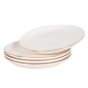 Maisons Du Monde Coffret Assiettes (x4) En Grès Blanc Avec Inscriptions comparez les prix 10