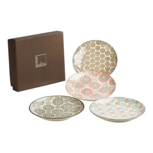 Table Passion Coffret De 4 Assiettes à Dessert 20 Cm En Grès Multicolore excellente qualité 6