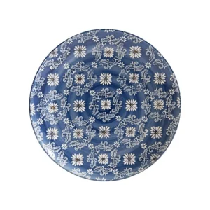 marque pas cher Table Passion Coffret De 4 Assiettes Plates Décors Assortis 26 Cm En Grès Bleu 6