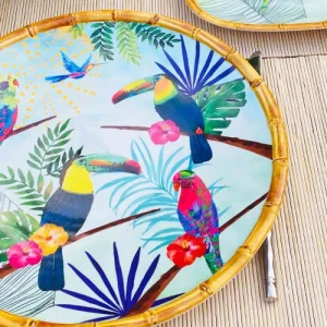 en promotion Les Jardins De La Comtesse Grande Assiette Plate En Mélamine 28 Cm Imprimé Toucans 9