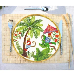 Les Jardins De La Comtesse Grande Assiette Plate En Mélamine Décorée De Singes De Bali Ø 28 Cm garantie de qualité 8