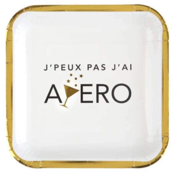 des prix incroyables Lot De 10 Assiettes Apéro Party 23 X 23 Cm 1