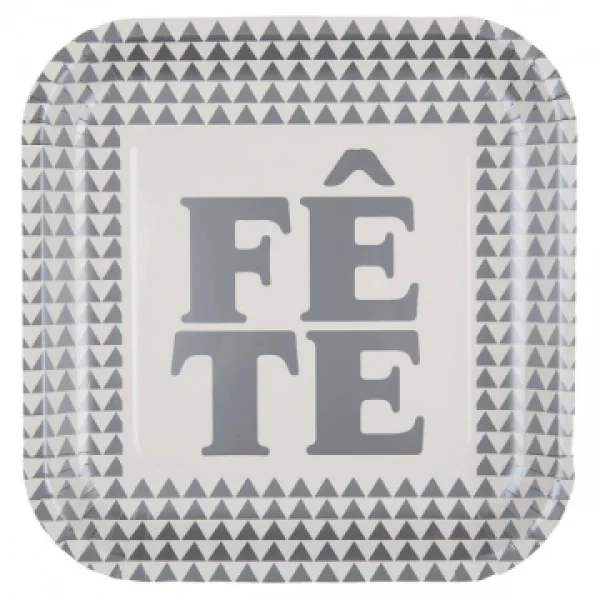 magasin Lot De 10 Assiettes Argent Fête En Carton D 22,5 Cm 1