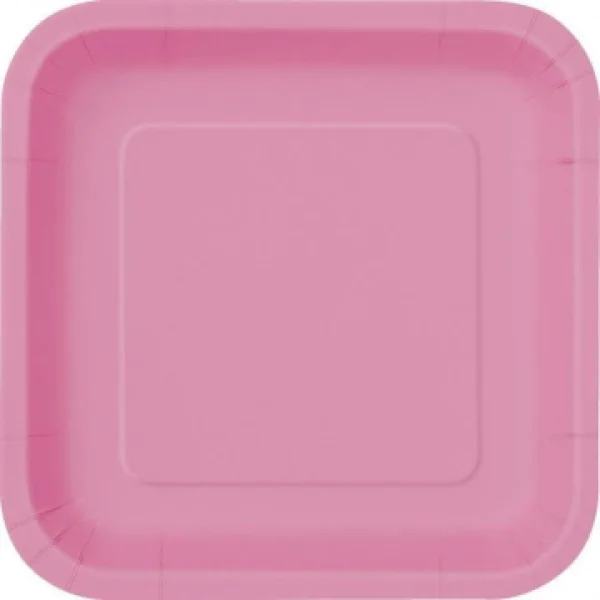 Lot De 10 Assiettes Carrée En Carton Fuschia boutique pas cher 1