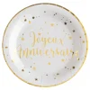 Lot De 10 Assiettes Joyeux Anniversaire Doré site soldes 7