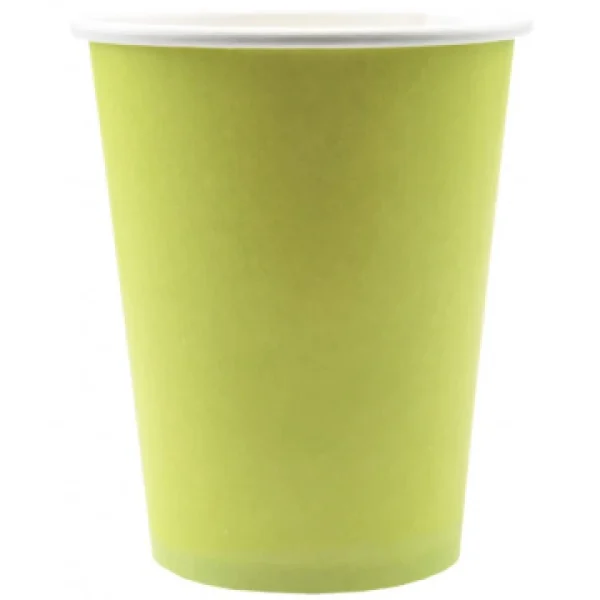 soldes en ligne Lot De 10 Gobelets En Carton Vert Anis 9,7 X 7,5 Cm 1