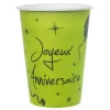 Lot De 10 Gobelets Verts Joyeux Anniversaire Festif En Carton 7,5 X 9,7 Cm excellent qulity 5