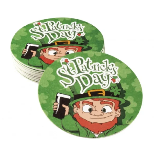 Lot De 10 Sous-verre à Bière St Patrick D 10 Cm vente en ligne 1