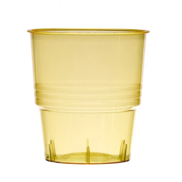 achat pas cher Lot De 10 Verres Jetables En Plastique Jaune Transparent 1