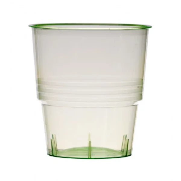 Lot De 10 Verres Jetables En Plastique Vert Anis Transparent Réductions 1