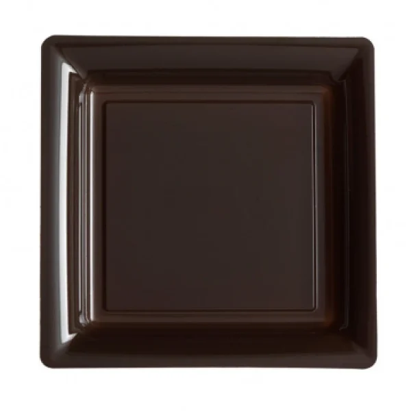 Lot De 12 Assiettes Carrées Jetables Chocolat MM jusqu'à 1