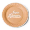 Lot De 12 Assiettes Jetables Joyeux Anniversaire Kraft Et Blanc En Carton D 23 Nouvelle tendance 5