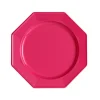 soldes en ligne Lot De 12 Assiettes Octogonales Jetables Fuschia MM 7