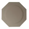 Lot De 12 Assiettes Octogonales Jetables Taupe GM vente luxe pas cher 5