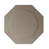 Lot De 12 Assiettes Octogonales Jetables Taupe MM officiel 8