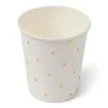 site pas cher Lot De 12 Gobelets Jetables Blancs Pois Or En Carton 200 ML 5